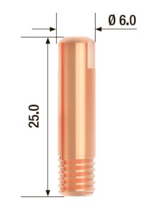 FUBAG Контактный наконечник M6х25 мм ECU D=0.6 мм (10 шт.) в Смоленске фото