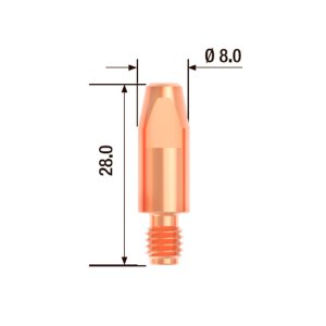FUBAG Контактный наконечник M6х28 мм ECU D=0.6 мм (10 шт.) в Смоленске фото