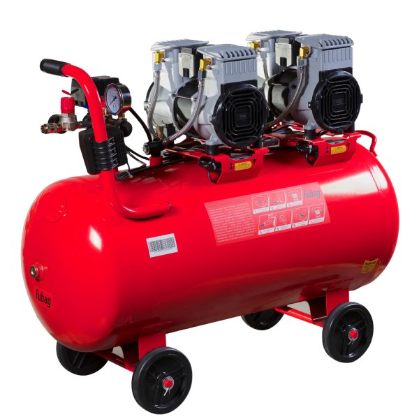 Компрессор воздушный безмасляный малошумный FUBAG OLS 500/100 CM2х2 + Набор пневмоинструмента (5 предметов) в ПОДАРОК в Смоленске фото