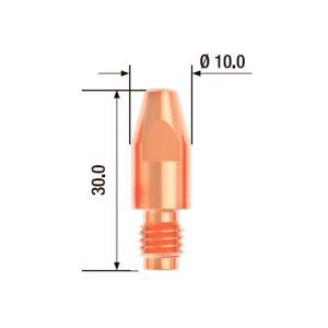 FUBAG Контактный наконечник M8х30 мм ECU D=1.4 мм (10 шт.) в Смоленске фото