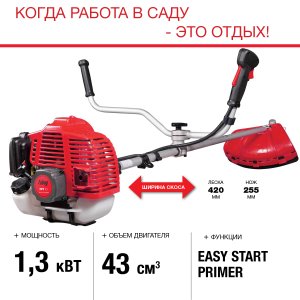 FUBAG Бензиновый триммер FPT 43 + Триммерная леска  сечение витой квадрат L 130 м * 2.4 мм в ПОДАРОК в Смоленске фото