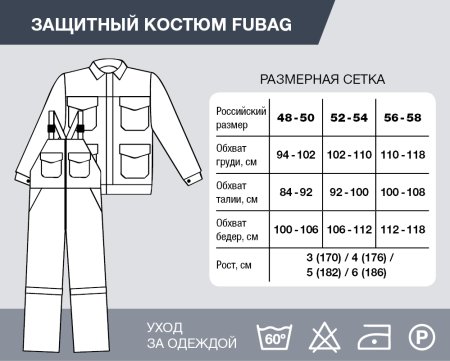 Защитный костюм Fubag размер 48-50 рост 5 в Смоленске фото