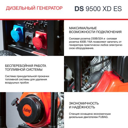 FUBAG Дизельный генератор (одно- и трехфазный) с электростартером DS 9500 XD ES в Смоленске фото