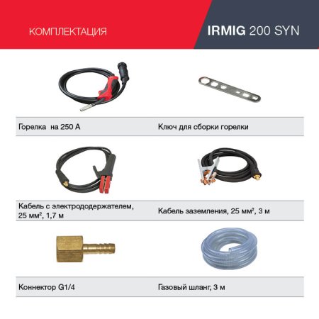 FUBAG Сварочный полуавтомат IRMIG 200 SYN с горелкой 250 А 3 м в комплекте в Смоленске фото